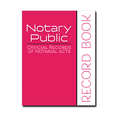 Pink Notary Public Record Book